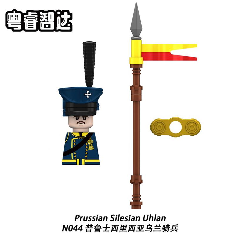 Napoleonic Wars Military Soldiers Building Blocks British France Prussia Cavalry Army Russian Infantry Figures Bricks Kids Toys