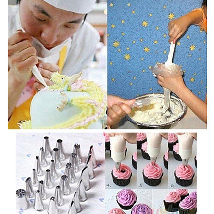 100Pcs Disposable Piping Bags Kitchen Kake Kream Decorating