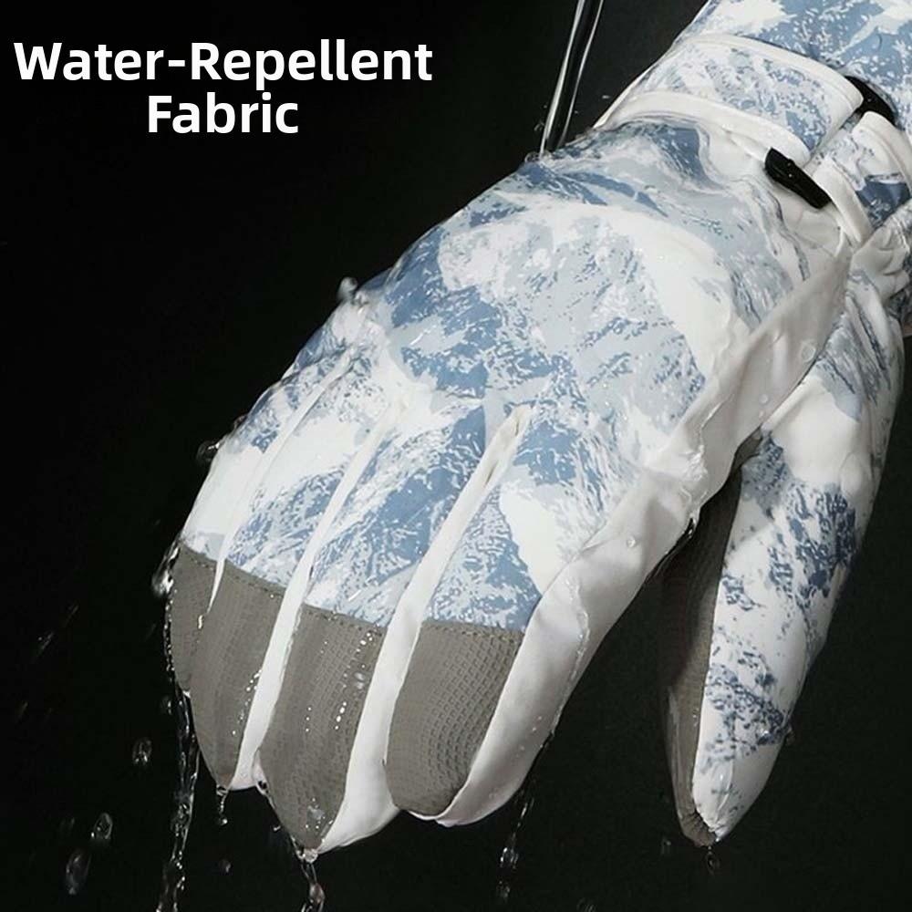 Thick Warm Tie Dye Gloves Fleece Lined Touchscreen Handwear Ski Mittens  Snowboarding