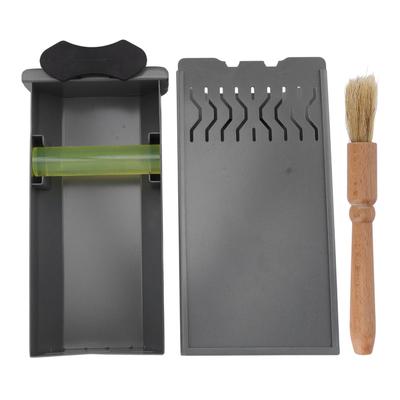 Ящик для хранения кофейной гущи Knock Box из нержавеющей стали со съемными противоскользящими ножками, серый