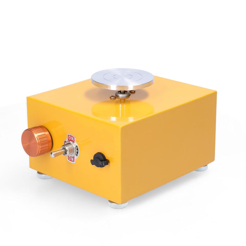 Kids DIY Clay Tool with Tray for Ceramic Work Mini Pottery Wheel Ceramic Turntable Portable