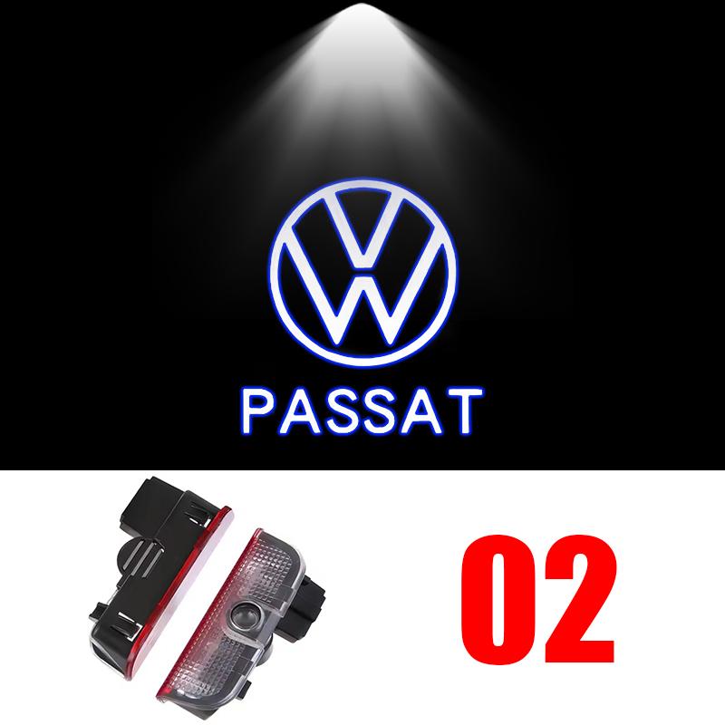 2Pcs LED Car Door Projector Welcome Ghost Shadow Light For VW Touareg Golf 5 6 7 Passat B6 B7 B8 B9 MK6 MK7 R GTI Accessories