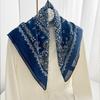 Korean Cashew Nut Print Silk Scarf Breathable Square Handkerchief Simple Small Scarves  Female