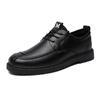 Men'S Casual Dress Leather Shoes Men'S Shoes Simple Men'S Boys Breathable Leather Surface Soft Sole Spring British High-End Wear-Resistant