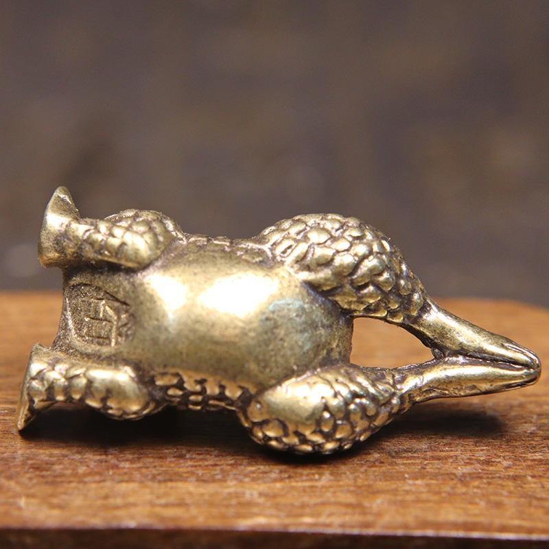 Винтажная латунная милая перевернутая статуя лягушки для йоги в стиле дзен, фигурки, скульптура лягушки для йоги, украшение для дома
