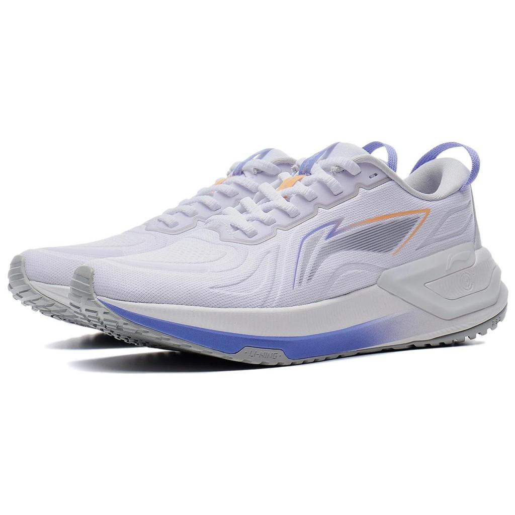 Li Ning YueYing 3.0 Удобные Низкие Кроссовки HEEL LOC Технология Для Бега на Длинные Дистанции Женские Бело-Синие ARHT020-9