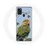 Case - Samsung - Galaxy A21S - Parakeets Birds - Soft - Green