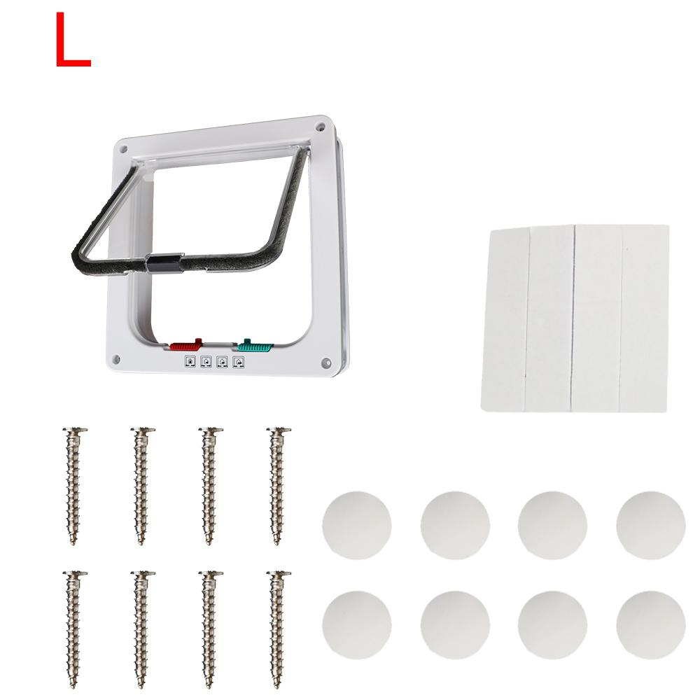 Откидная дверь для собак и кошек, АБС-пластик, защитные ворота для кошек и щенков с 4-сторонним замком, защитная откидная дверь, умная дверь для домашних животных для собак, кошек, котят