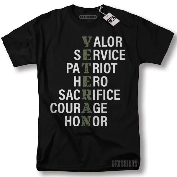 Veteran Shirt Military Veterans Day Patriotic American Pride Graphic Tshirt