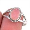 Natural Rhodochrosite Gemstone 925 Solid Sterling Silver Jewelry Ring S.8 E8G95