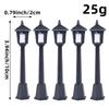 5PCS Plastic Model Mini Retro Street Lights Miniature Scale Model Model Railway Train Lamp Decorative Lights Simulation