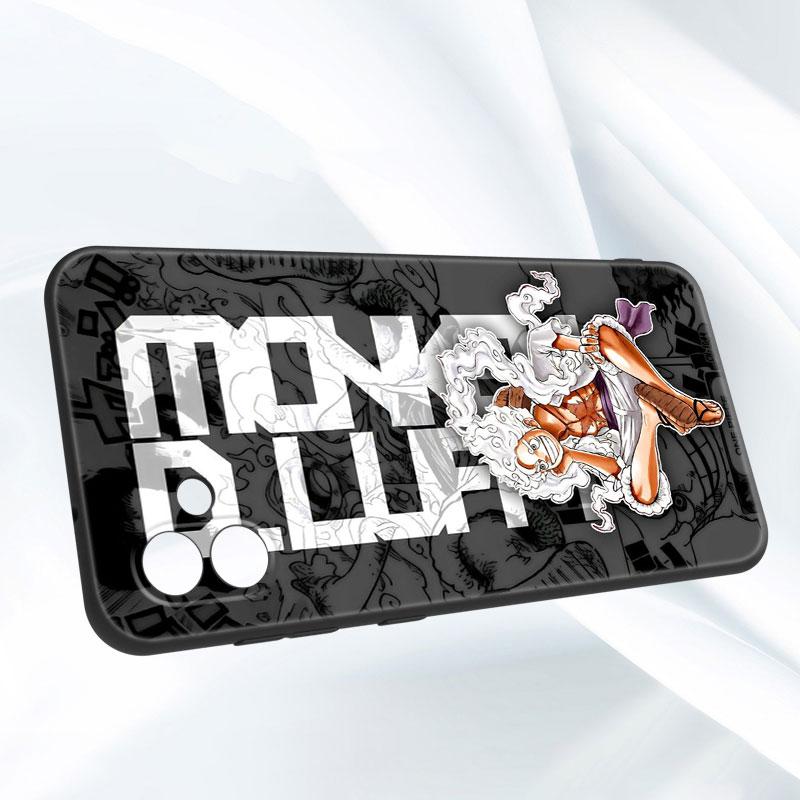 Luffy's Gear 5 аниме черный силиконовый чехол для телефона Samsung Galaxy A01 A03 Core A04 E A02 A05 A10 A20 A21 A30 A50 S A6 A8 Plus A7