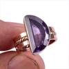Natural Alexandrite Gemstone Two Tone 925 Sterling Silver Jewelry Ring S.6 Y2f55