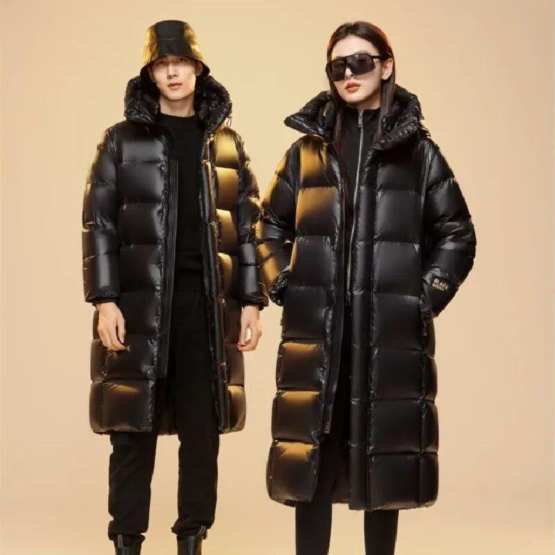 New Arrivals Female Winter Hooded Casual Down Coats Women Black X-Long 90% White Goose Down Thicken Warm Jackets