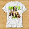 Футболка NOFX Music "Jesus Never Trust A Hippie" в винтажном ретро-стиле, крутая, номер 2268.