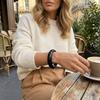 Korean Glossy Round Resin Bracelets Thick Geometric Plastic Bangle Stackable Elegant Wide Bracelets Fashion
