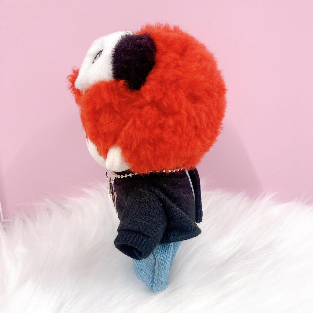 Комплект футболка с сердечком, штаны и ожерелье для куклы 10 см, черный, плюшевая одежда, аксессуары кигуруми, занятия отаку, кукла-талисман, костюм для Kpopdoll