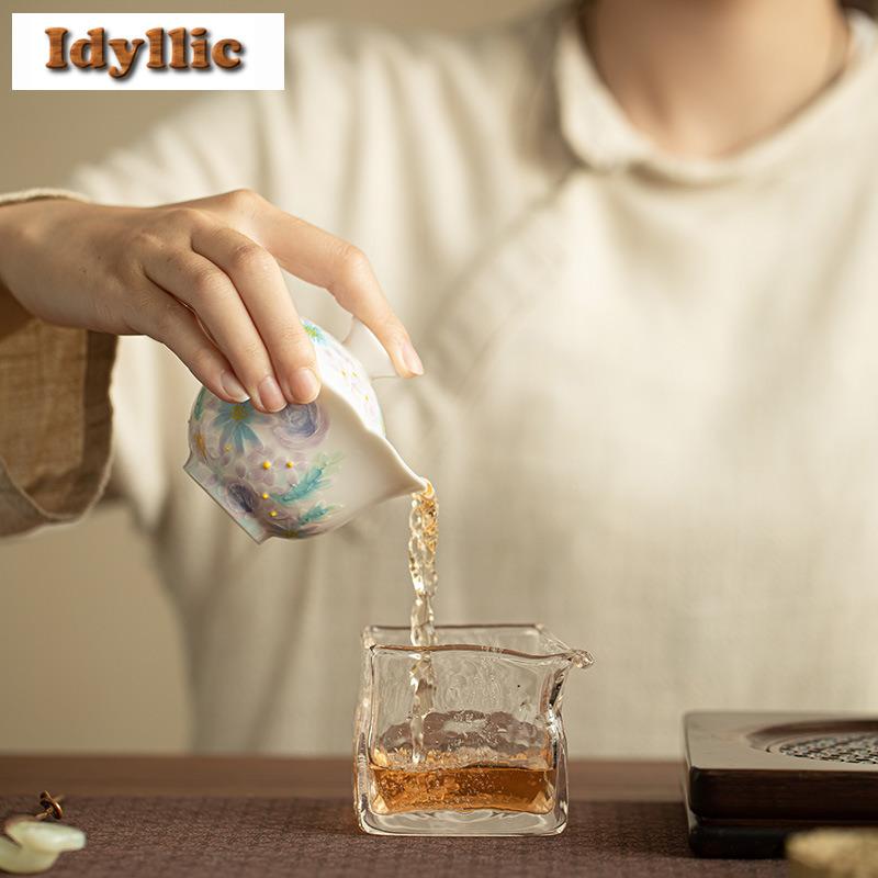 130 мл Японская Арита Ручная роспись Гайвань Креативная чайная террина Чашка для чая с крышкой Набор Крышка для заваривания чая Посуда для чая Подарок