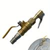 1Pc Car Tire Inflator Nozzle Lock on Tire Inflator Chuck Quick Inflation Hose Nozzle with Valve Air Compressor Adapter for Car