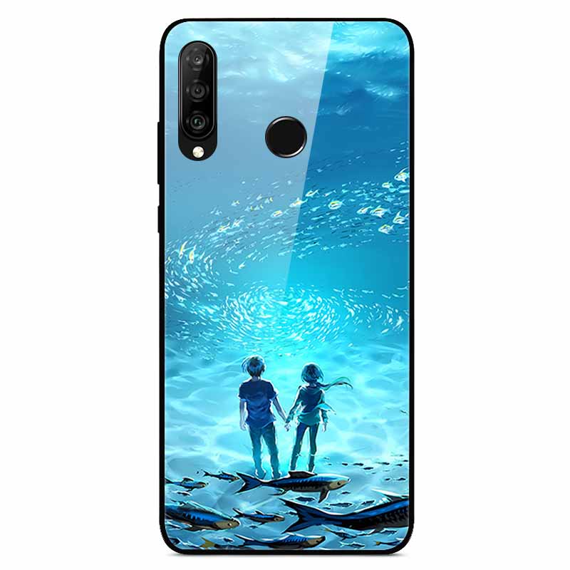 Для чехлов Huawei P30 Lite P30Pro P20pro P20Lite Роскошные закаленные стеклянные жесткие задние чехлы для Huawei P20 Pro P30Pro Fundas Capa P20