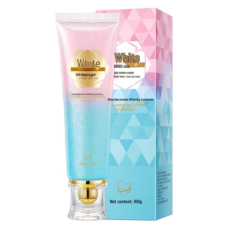 Hanlunmei Yu Отбеливающая зубная паста с ниацинамидом: Свежий, Стойкий Аромат и Бережный Уход за Деснами, Популярен в Douyin.