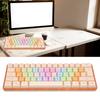 61 клавиша Механическая клавиатура RGB подсветка Цветные колпачки клавиш Проводная механическая клавиатура для игр Работы