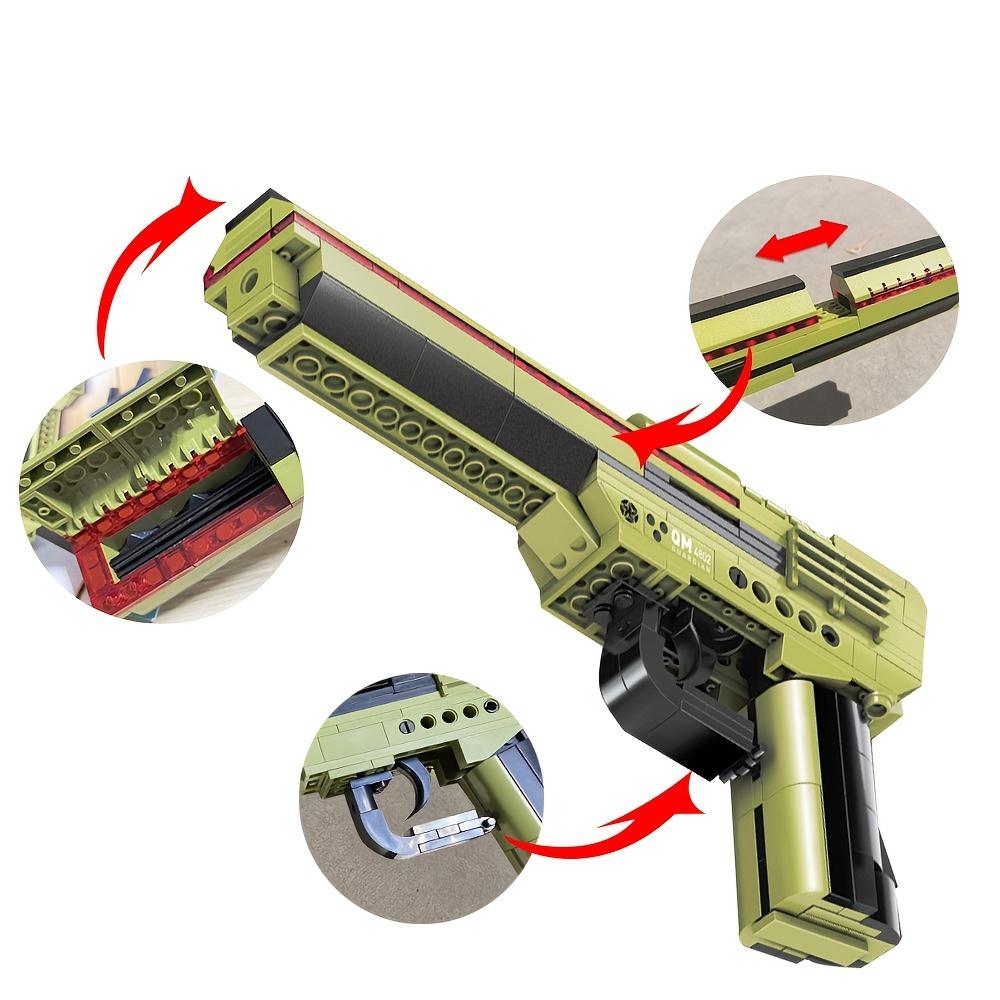 200 шт. 3 в 1, модель пистолета-строительного блока, может изменить 3 формы, строительные блоки, игрушки, кирпичи, игрушки, детские развивающие головоломки для мальчиков, подарок, оружие, сращивание игрушек