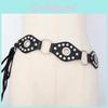 Retro Leather Waist Belt With Alloy Buckle For Festival And Casual Style