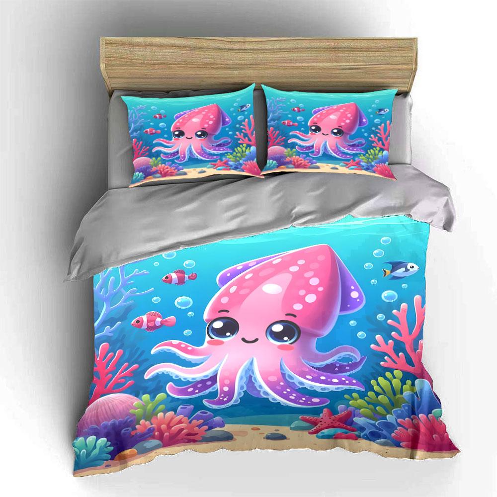 "Playful oceanic wonderland" Bedding sets Duvet covers Pillowcases(1* Duvet Cover 2* Pillowcases without duvet insert)
