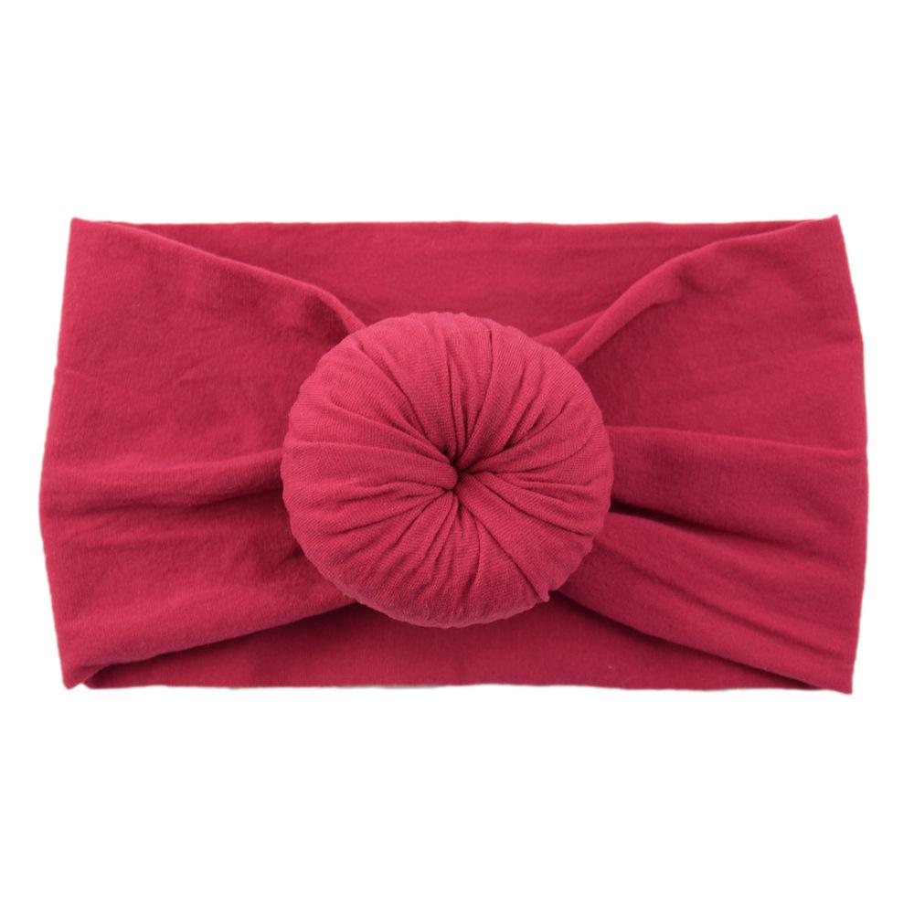 Детские головные уборы из нейлона, широкие детские аксессуары для волос, мягкие чулки с шариками, повязка на голову для малышей из нейлона, повязка на голову в виде пончика