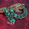 Ожерелье из малахита, регулируемый браслет-цепочка из стерлингового серебра 925 пробы, подарок для женщин, комплект ювелирных изделий из ожерелья и браслета из драгоценных камней ручной работы