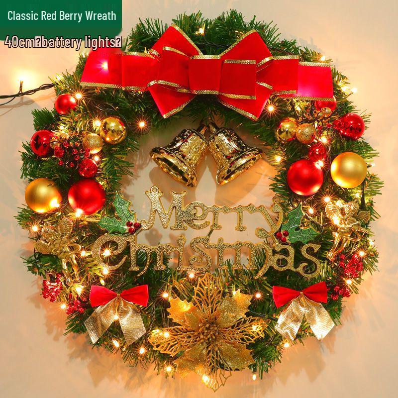 Рождественский венок кольцо из ротанга: 50/60/80СМ Подвеска на дверь и 2,7М Ротанговая гирлянда для украшения дерева/окна