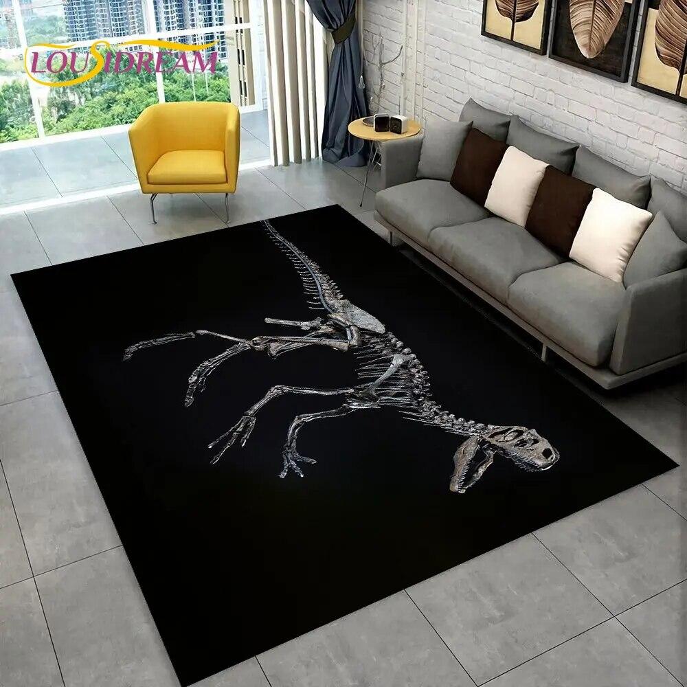 3D коврик с изображением динозавра ископаемого, ковер для дома, гостиной, спальни, дивана, коврик для кухни, декор для кухни, нескользящий напольный коврик