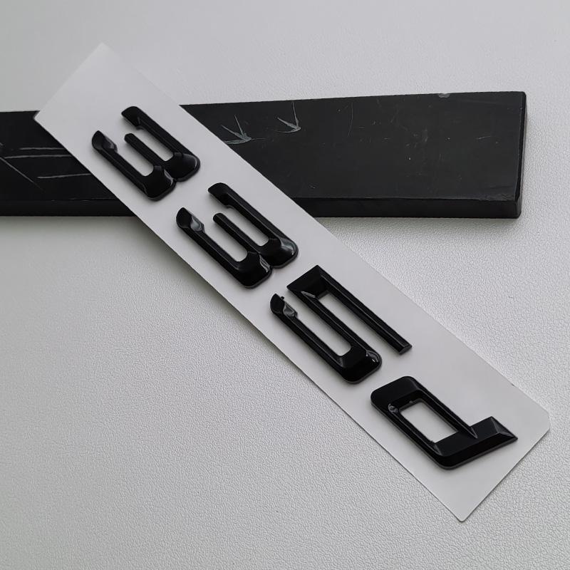 3D ABS Глянцевый Черный Английская Буква Логотип Значок Шильдик Наклейка на Задний Багажник Автомобиля для BMW 316d 318d 320d 330d 335d Авто Аксессуары uo2