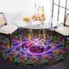 Vibrant Mandala Artwork: Unique Circular Design for Home DecorRound Non-Slip chair mat chair carpet for office Rugs for Office Decor Gift For Valentin