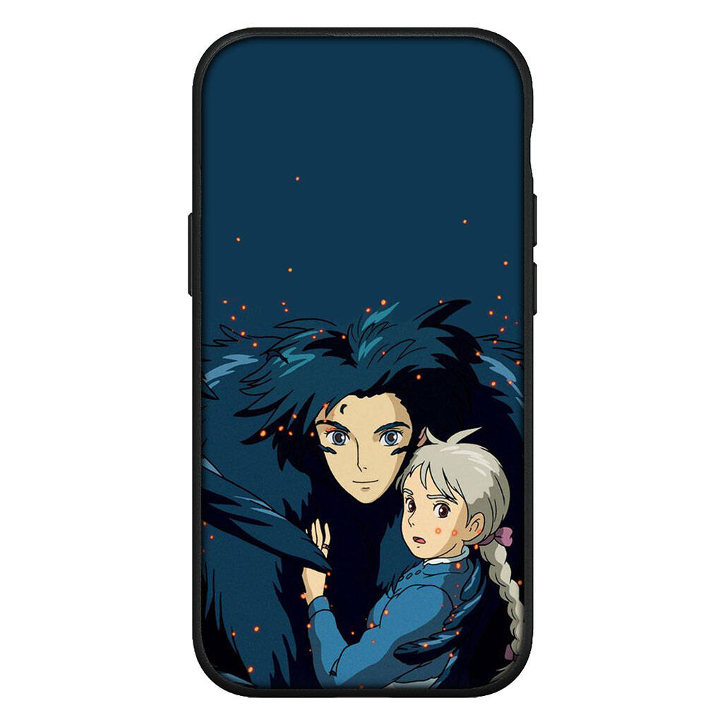 Чехол для iPhone 17 16 15 Xiaomi Poco Redmi Note 14 13 12 Pro 16e Samsung Galaxy S25 S24 S23 OPPO Huawei Мультяшный Ходячий замок Хоула Чехол для телефона