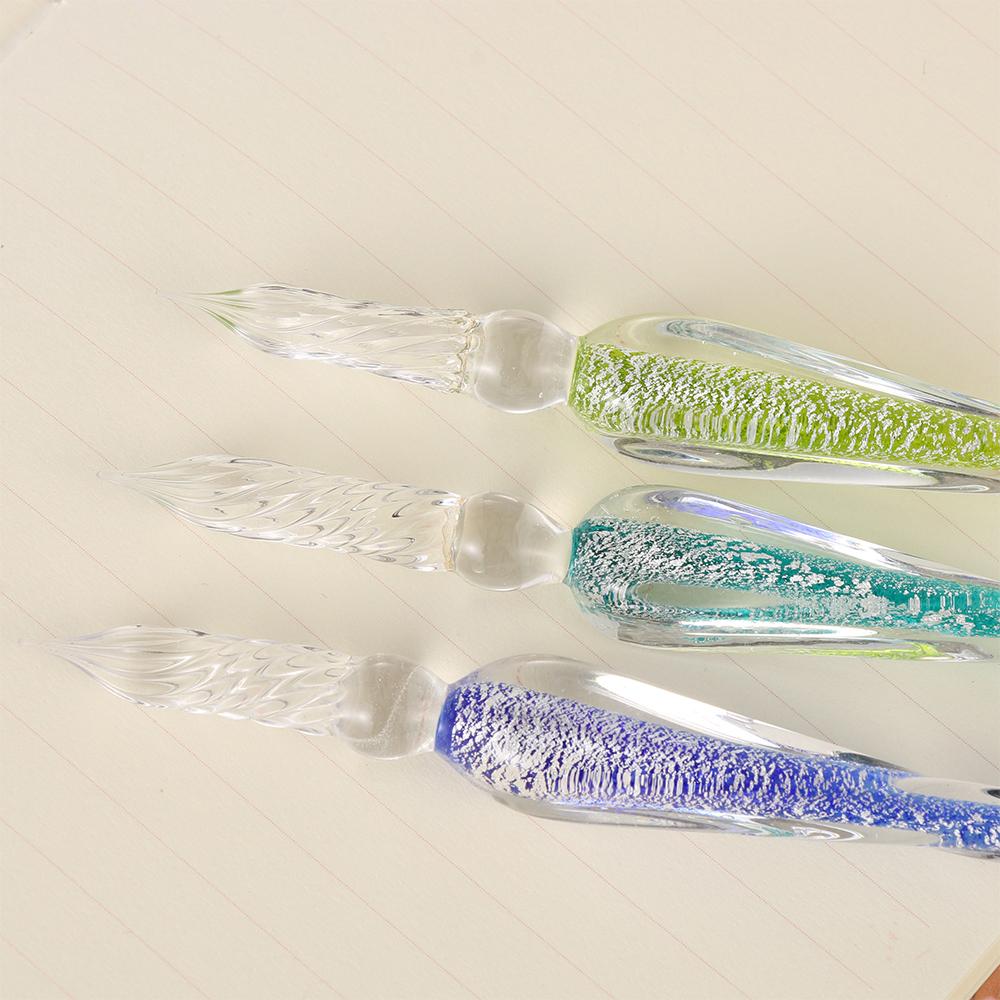 Pen Handmade Crystal Pen 0.7mm Vintage Dipping Pen Glass Dip Pen Signature Pen Fountain Pens