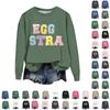 Easter Women's Round Neck Fashion Loose Long Sleeve Easter Printed Top