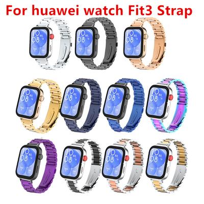 Ремешок из нержавеющей стали для Huawei Watch Fit 3, сменный металлический ремешок, быстрый браслет-браслет для Huawei Fit 3 Smartwatch Corrrea
