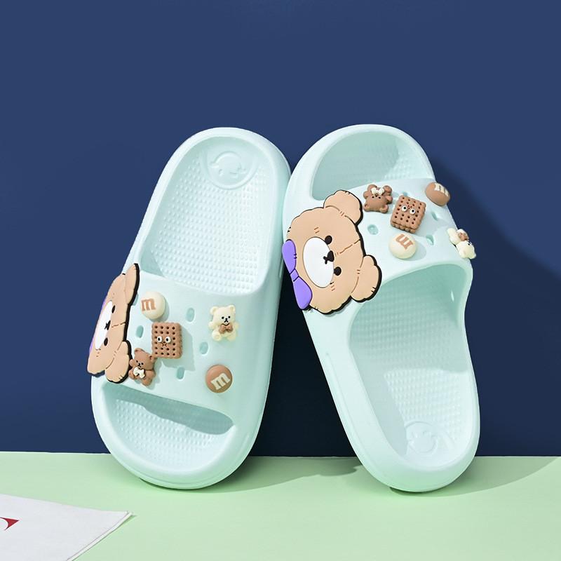 Удобные мультяшные детские тапочки для мальчиков и девочек с нескользящей подошвой и мягкой подошвой из ЭВА различных цветов и размеров для лета