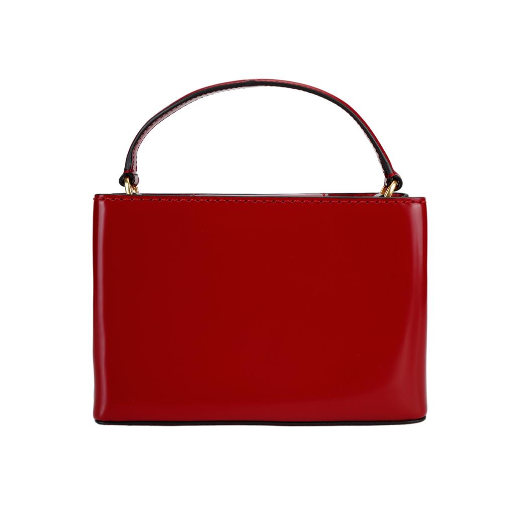 Tory Burch Britten Double T Logo Hardware Leather Shoulder Crossbody Bag Small Women handbags Red 142622-600