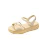 Sandals Female 2024 New Summer Bow Fairy Wind Platform Pearl Word with Fashion Open-toed Roman Women's Shoes