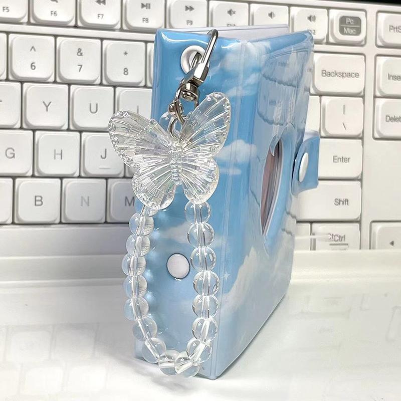 Butterfly Acrylic Card Holder Photocard Holder Credit Id Bank Card Protective Case Keychain Pendant