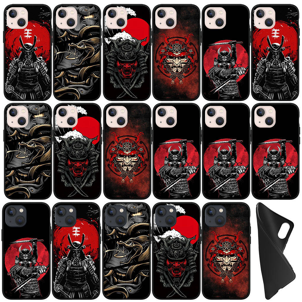 Для Samsung Galaxy S24 S23 iPhone 15 14 Xiaomi Redmi Note 13 12 11 Pro Max X 8 7 9 10 XR OPPO A15 Huawei чехол для телефона Япония самурай скелет череп ниндзя