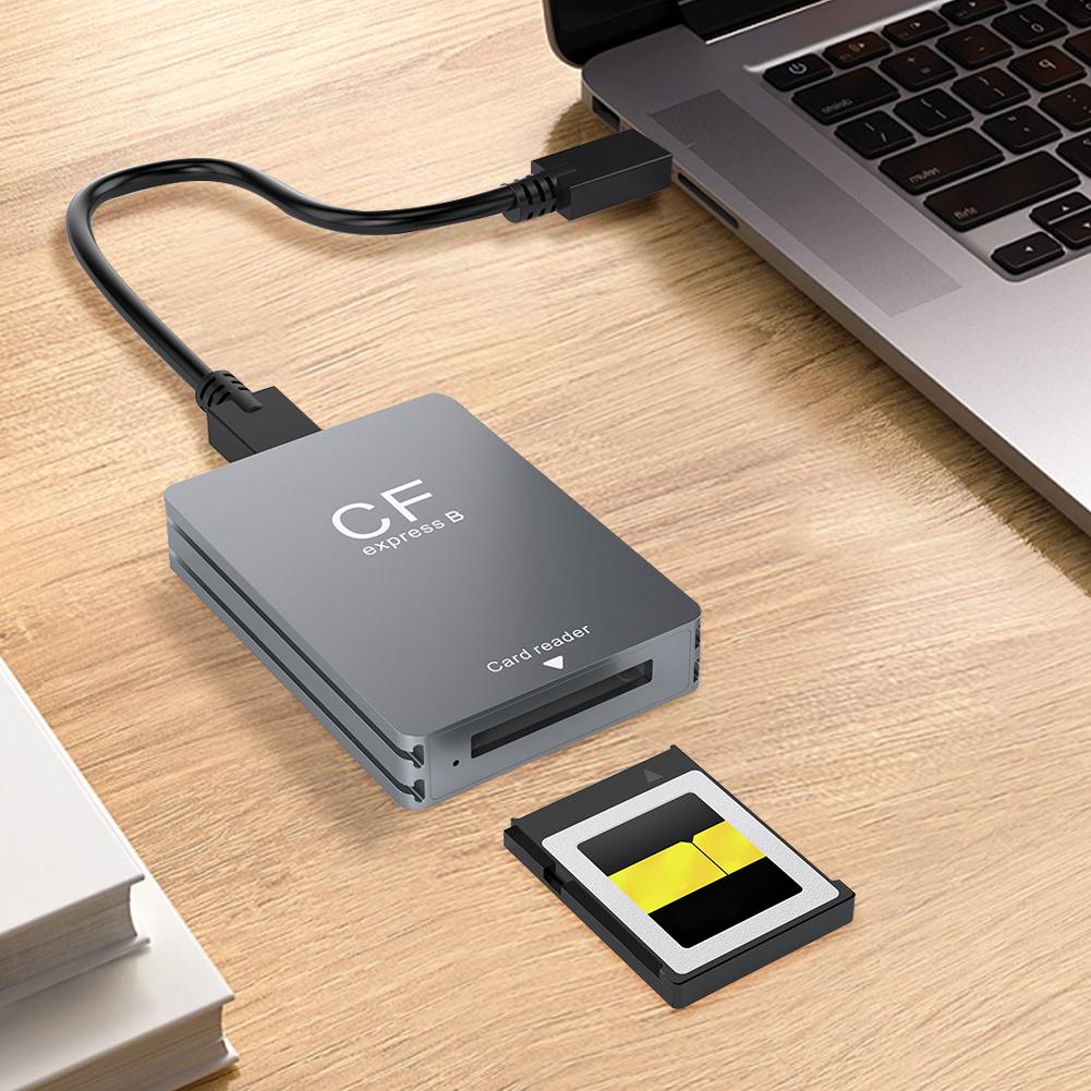 Устройство для чтения карт CFexpress Type B USB 3.2 10 Гбит/с Читатель CFexpress с кабелем USB C на USB C/A Поддержка Android/Windows/ OS