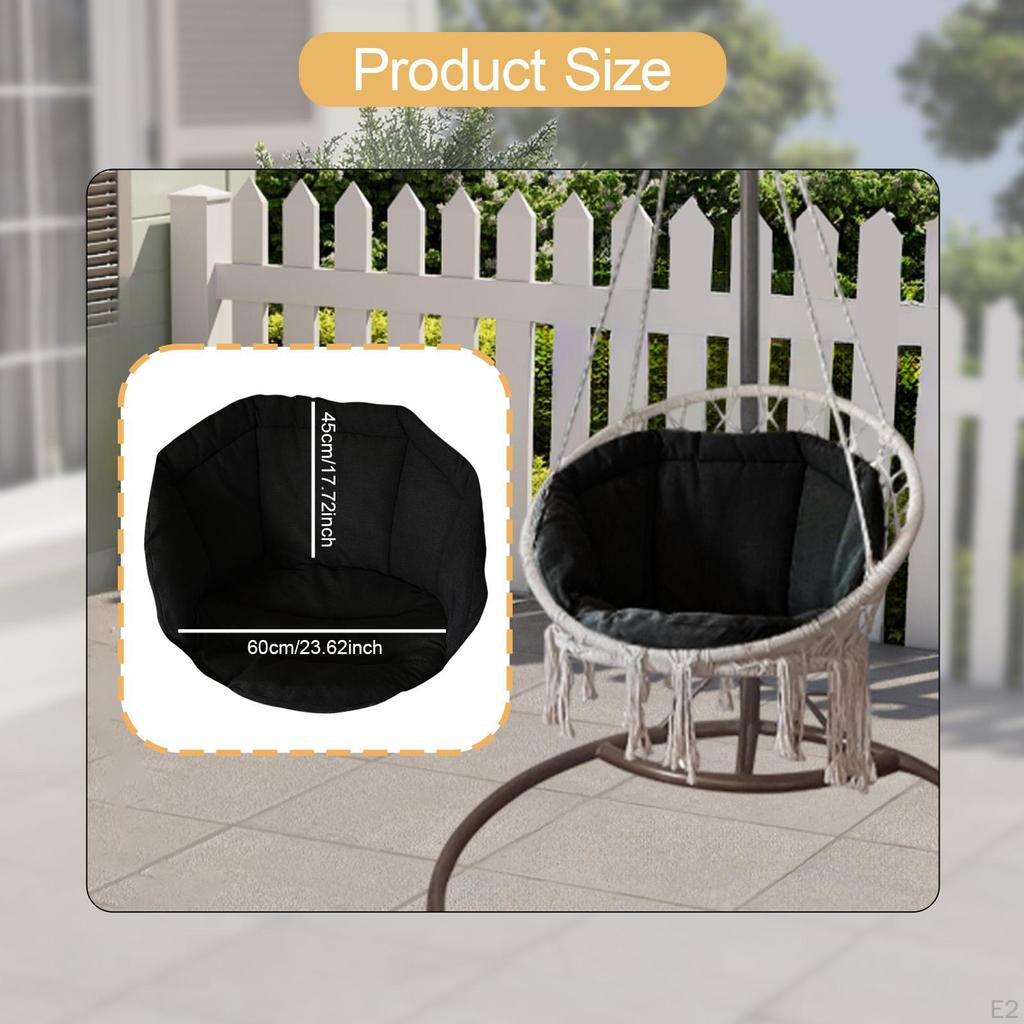 Подушка для кресла-яйца Замена Плетеная Подушка для гамака Лен Двор Удобная Элегантная Мягкая Патио