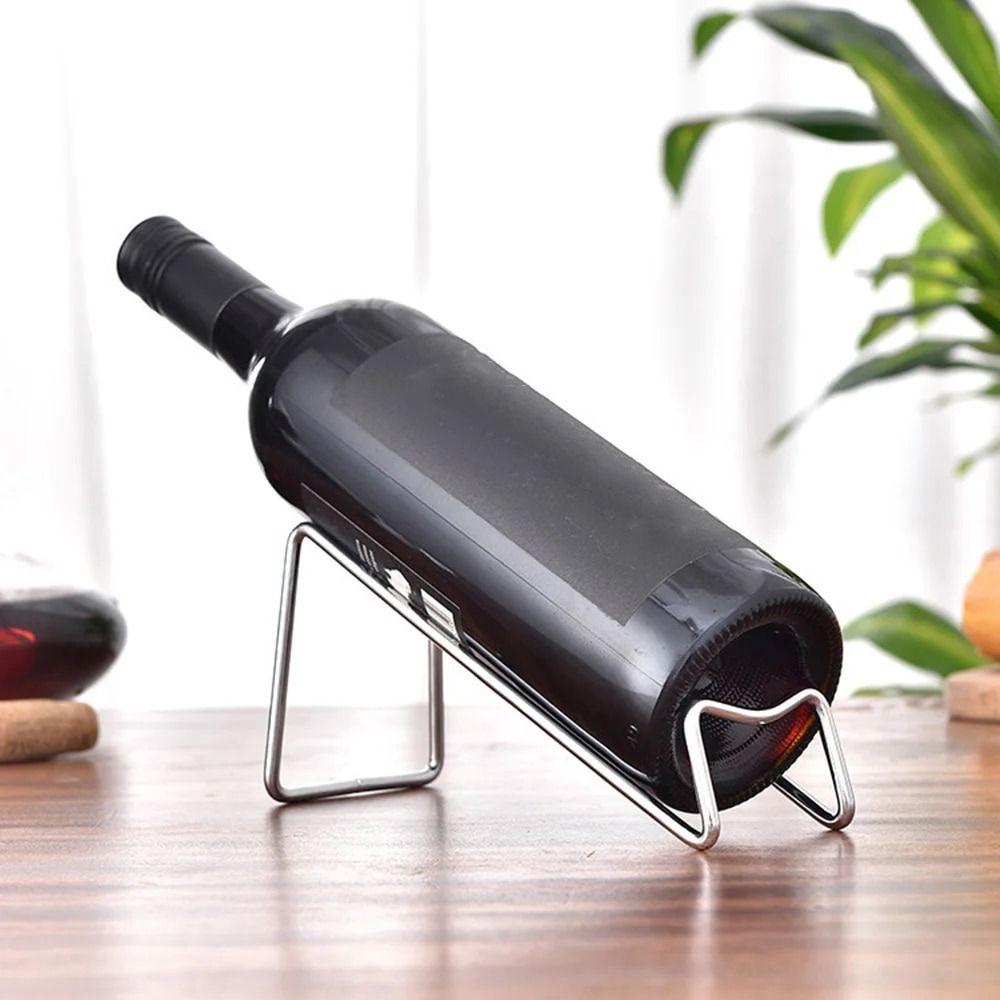 Iron Wine Rack Electroplating Wine Bottle Holder Simple Wine Storage Stand  Red Wine