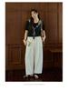 Xiao Li Plus Size Women's Milk Skin Balloon Pants: Easy-Care, Wrinkle-Resistant, Hip-Slimming Casual Summer Pants.