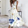 Women's Long Dress Maxi Dress Casual Dress Swing Dress A Line Dress Floral Fashion Streetwear Outdoor Daily Date Print Sleeveless V Neck Dress