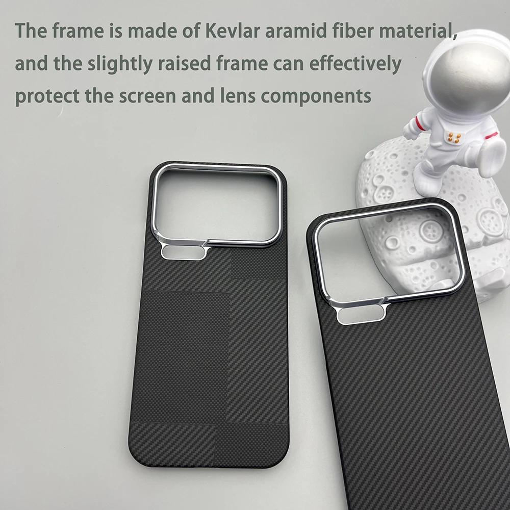 For Xiaomi 17 Pro Max Phone Case - Kevlar Aramid Fiber Xiaomi 17Pro Hard Shell Ultra-Thin Lightweight Magnetic Protection Cover
